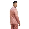 thumbnail image 3 of Tazzio Skinny Fit Shiny Satin Textured 3 Piece Suit Set, 3 of 3