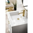 thumbnail image 4 of James Martin Vanities 24" Single Vanity Cabinet, Glossy White, Radiant Gold, Composite Countertop, 4 of 7