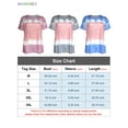thumbnail image 2 of BadPiggies Womens Fresh Summer Short Sleeve Loose T-shirt Color Block Gradient Print Round Neckline Casual Blouse Tops (3XL, Blue), 2 of 7