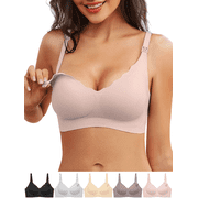 Xdegoge Nursing Bras for Breastfeeding No Underwire Seamless Comfortable Maternity Bras Wireless Full Coverage Support Pregnancy Soft Bralette