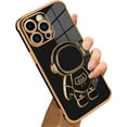 thumbnail image 6 of Compatible with iPhone 14 Pro Max Case Astronaut Plating Electroplate Luxury Elegant Case Camera Protector Kickstand Shockproof Protective Corner Back Cover iPhone 14 Pro Max Case -White, 6 of 10