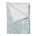 thumbnail image 2 of Chemistry Elements Soft Flannel Fleece Blanket, Monochrome Doodle Style Composition of Lab Equipment Pattern, Cozy Plush for Indoor and Outdoor Use, 50" x 60", Off White and Sea Blue, by Ambesonne, 2 of 5