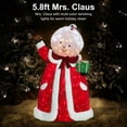 thumbnail image 6 of 6' Mrs. Clause Large Outdoor Christmas Décor with 300 Multi-Color LED Lights, 6 of 6
