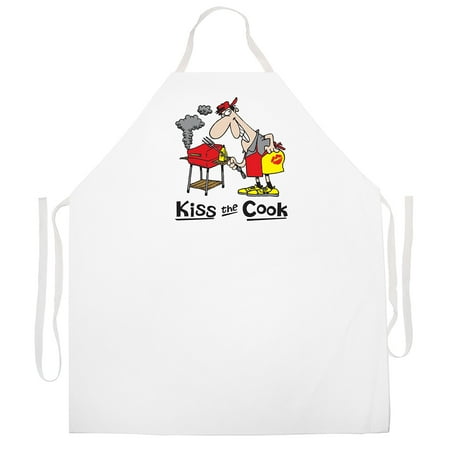 Kiss The Cook Aprons - Kiss the Cook Cartoon Aprons by LA Imprints Novelty Gift Kitchen Bar Grill Humor Funny Attitude