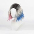 thumbnail image 2 of Enid Sinclair Wig Blue Pink Anime Cosplay Wig For Women Short Curly Wavy Wig Heat Resistant Syntheti, 2 of 3
