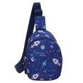 thumbnail image 1 of Bolso Pecho para Bolso Bandolera Informal Mochilas Lindas para (azul Oscuro), 1 of 5