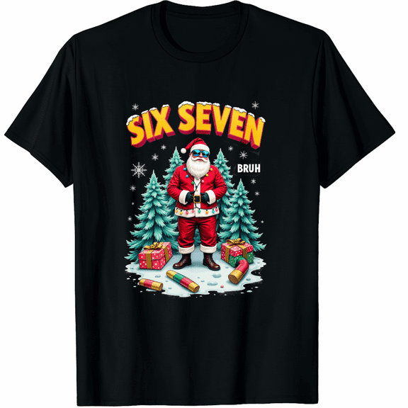 Bruh 67 Six Seven Santa Dabbing Christmas Shirts T-Shirt (Men's, Women's)