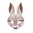 thumbnail image 4 of Accessoire de Costume Cosplay Demi-Visage de Pâques Rabbit Couvre-Chef Adultes Animal Blanc, 4 of 9