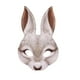 thumbnail image 4 of Máscara de conejo de media cara de Pascua Disfraz de Cosplay Novedad Adultos Sombrero Máscara de animal Máscara de cabeza para Mardi Gras , Blanco Hugo Cubierta de conejo, 4 of 9