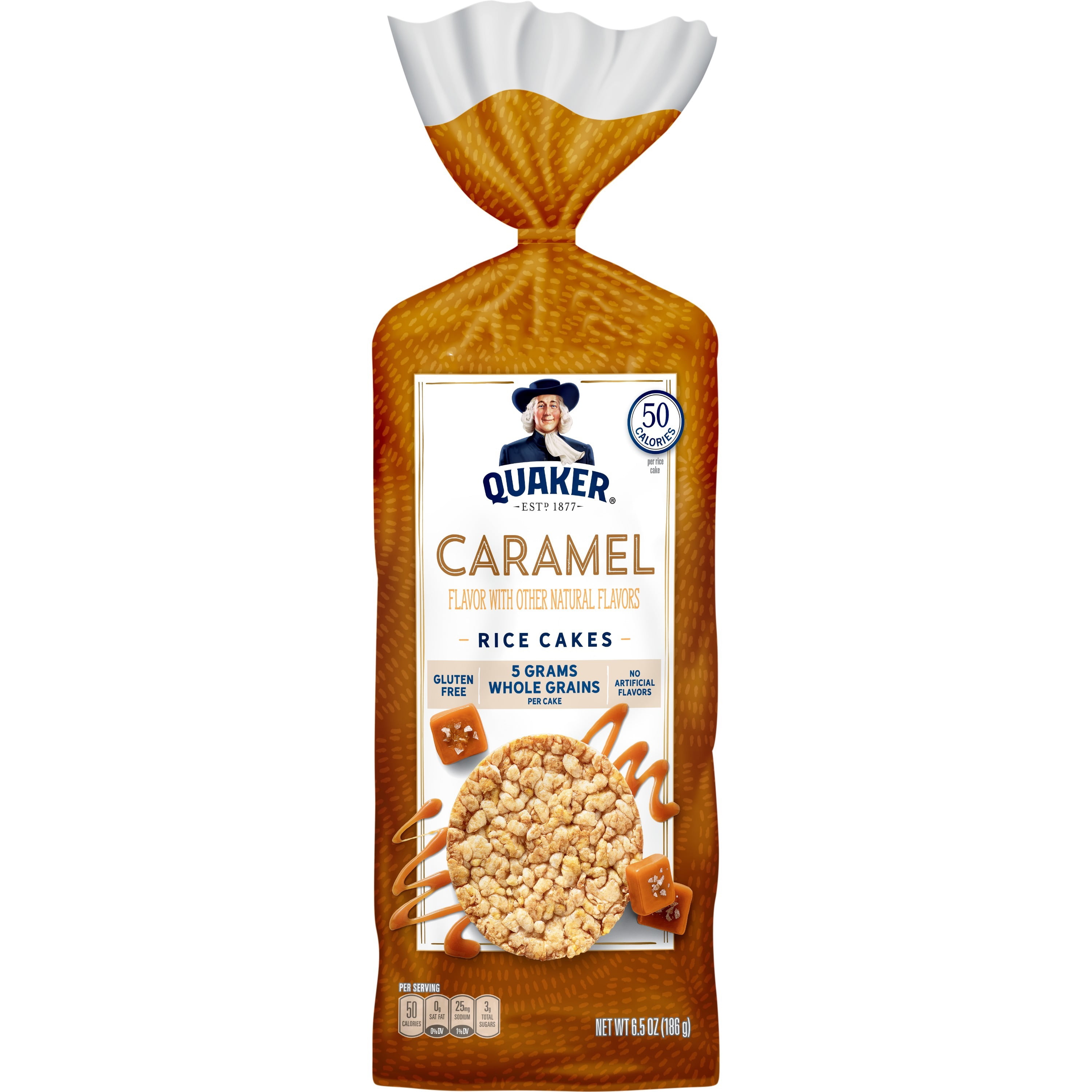 Quaker Gluten-Free Rice Cakes, Caramel, 6.5 Oz