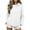 White, variant on Hurxie Women's Full Zip Up Hoodie Long Sleeve Hooded Sweatshirts Pockets Jacket Coat for Women Red,M