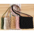 thumbnail image 2 of Nvzi Bolso de hombro tejido para mujer, bolso de mano y neceser, elegante bolso de playa para verano, 26 x 1 cm x 21 cm (rosa), 2 of 5