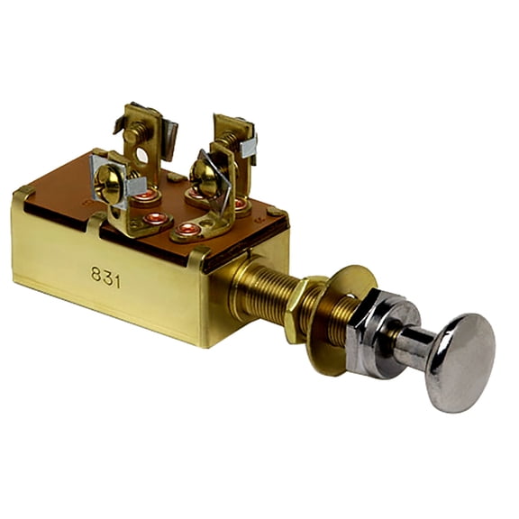 4" Gold Durable Cole Hersee OFF/ON1/ON2 Four Screw Push Pull Switch