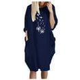 thumbnail image 1 of El vestido estampado sexy de bolsillo suelto casual de talla grande de invierno para mujer de la moda Fridja  yut554, 1 of 3