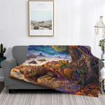 thumbnail image 2 of Naloa Colorful Maple Leaf Beach Turtle Flannel Blankets - Thick and Warm Blanket for Winter, Soft Fuzzy Plush King Blanket for All Seasons40"x30", 2 of 6