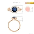 thumbnail image 5 of ANGARA Natural 1.6 Ct Vintage Inspired Sapphire Flower and Vine Ring in 14K Rose Gold for Women (Size-7mm) | September Birthstone, Anniversary, Jewelry Gift for Women | Natural Blue Sapphire Ring, 5 of 9