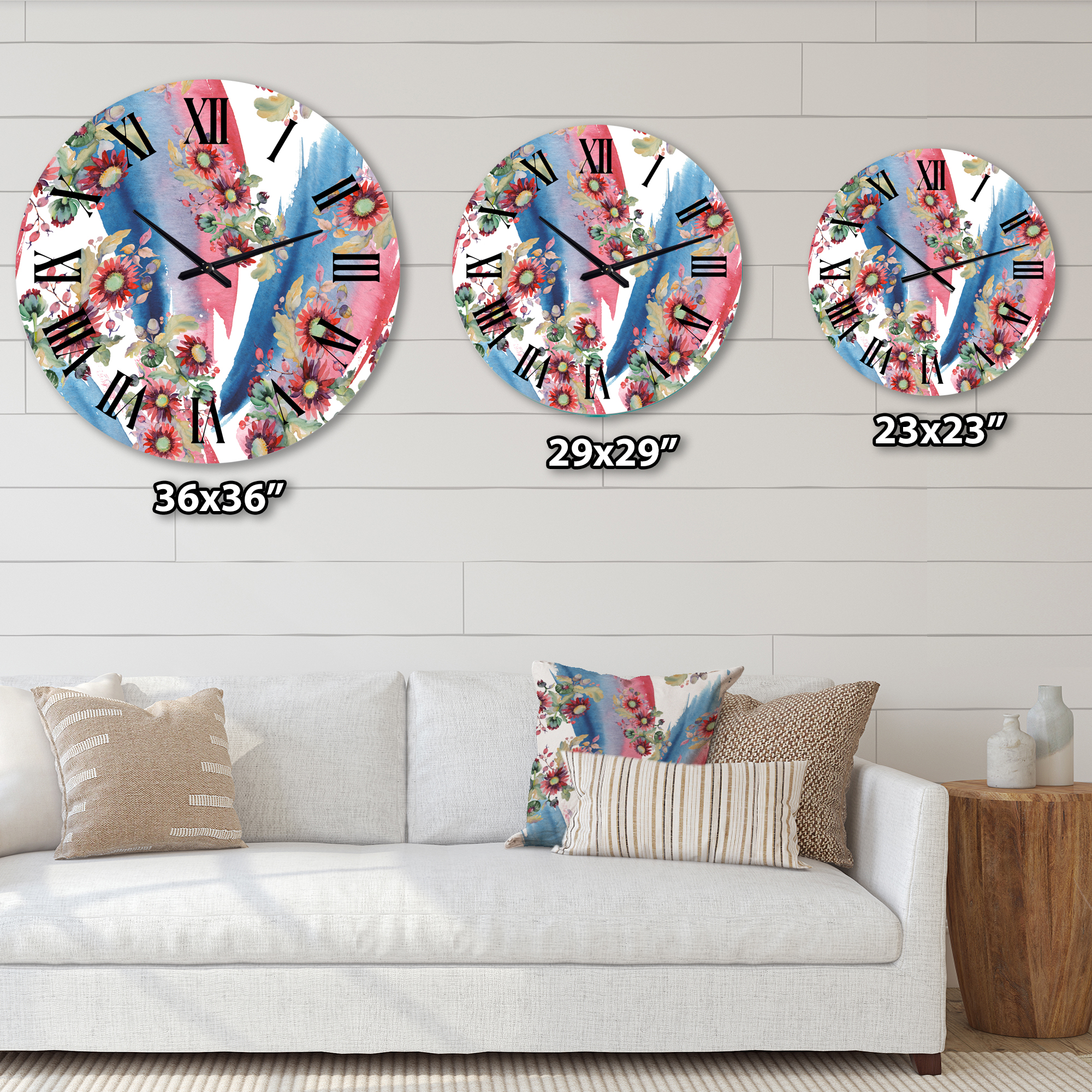 Designart 1 in Modern,Contemporary Wall Clock