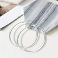thumbnail image 6 of RoseJeopal Sterling Silver Hoop Earrings, 4 Pairs, 30/40/50/60MM, 14K White Gold Plated, 6 of 6