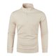 thumbnail image 1 of Mens Casual Long Sleeve Stand-Up Zip Neck T Shirt Slim Fit Jumper Tops Tee, 1 of 8