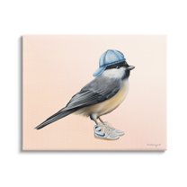 Stupell Industries Hip Chickadee Bird Backwards Hat Trendy Sneakers Graphic Art Gallery Wrapped Canvas Print Wall Art, Design by Amelie Legault