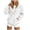 White, variant on NAISIBABY Girl Zip-Up Hoodie Size 12-14, Solid Thicken Jackets Coat Hooded Sweatshirts Fashion Kids Clothes Black