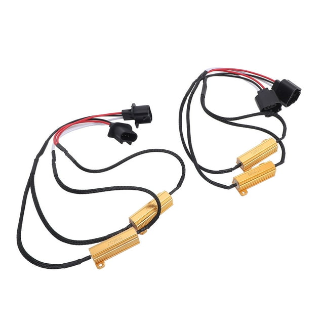 LED Resistor Decoder, Plug and Play 2 Pcs LED Light Decoder Anti Flickering 50W for Turn Signal Light