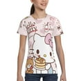 thumbnail image 5 of Hello Kitty T Shirts For Girls Boys, 3d Print Cartoon Graphics T Shirt, Youth Crewneck T-Shirt, Unisex Short Sleeve Top Tees Age 4-16 Years, 5 of 7