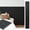 Black, variant on Yeslife WPC Wood Slat Wall Panels, 48 x 6.3 in, 16-Pack, 3D Wood Grain Decorative Wall Paneling, Oak