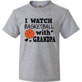 thumbnail image 3 of Inktastic I Watch Basketball with Grandpa Youth T-Shirt, 3 of 5