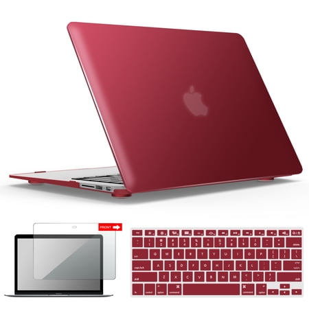 IBENZER Old Version (2010-2017 Release) MacBook Air 13 Inch Case (Models: A1466 / A1369)  Plastic Hard Shell Case with Keyboard Cover & Screen Protector for Apple Mac Air 13  Wine Red  W-A13-WR+2 price history on PriceWatchPro