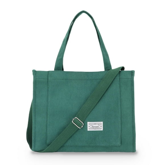 Bolso UERRUAM de pana ligera para mujer, color verde