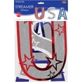 thumbnail image 5 of Club Pack of 12 Red and Blue Patriotic Glittered USA Party Streamers 4.5', 5 of 7