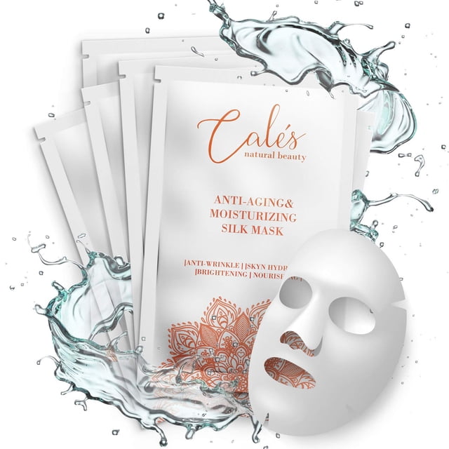 Cal?s Juego de mascarillas faciales antienvejecimiento e hidratantes – Mascarillas faciales hidratantes para mujeres – Hojas de mascarilla facial algodón para iluminar y nutrir la piel – Mascarillas