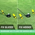 thumbnail image 3 of GoSports Golf HEX TRACK Swing Path Training Pylons - Fix Slices, Hooks, Alignment and More, 3 of 6