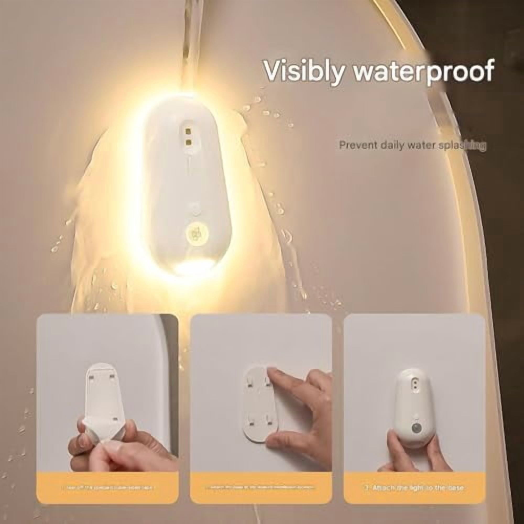 Purivio Self Cleaning UV Toilet Sensor Light, Waterproof Deodorizing Toilet Cleaning Light, Motion-Activated, Rechargeable, Night Light, for Shared Bathrooms, for Night Use, Kids & Elderly Safe