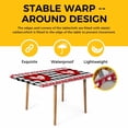 thumbnail image 4 of Valentine's Day Table Cloths for 6 Foot Rectangle Tables, Romantic Roses Love Heart Plaid Farmhouse Patio Waterproof Elastic Fitted Tablecloths, Washable Rectangular Table Cover for Camping, 4 of 8