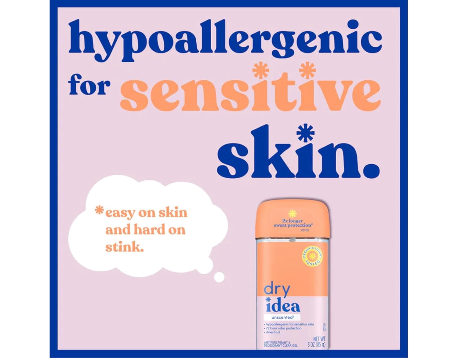Dry Idea Antiperspirant & Deodorant Clear Gel, 72 HR Odor Protection, Unscented, 3 OZ - 11 Pack