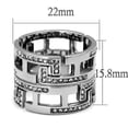 thumbnail image 2 of Silver Womens Ring Anillo Para Mujer Stainless Steel Ring with Top Grade Crystal Lombardy, 2 of 4