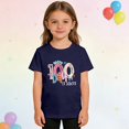 thumbnail image 2 of KAUOD Girls 100 Day of School Tees Cute Love Graphic Short Sleeve T Shirt Tops Kids Toddler School Soft Summer Shirt Clothes, 2 of 3