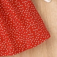 thumbnail image 6 of PINQI A Line Kid Girls Sundress Kids Girl Summer Dress Little Girl Sumdress Sleeveless V Neck Dots Print Button Front Belted Dress 4 To 7Years, 6 of 8
