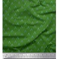 thumbnail image 1 of Soimoi Green Japan Crepe Satin Fabric Alphabet Text Decor Fabric Printed Yard 42 Inch Wide, 1 of 3