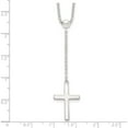 thumbnail image 4 of Sterling Silver Polished Cross Adjusts Up To 23.5 Inch Necklace Made In India qg4405-23, 4 of 5