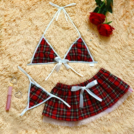 

Roliyen Lingerie For Women Erotic Underwear Role Play Student Uniform Temptation Erotic Underwear Student Suit Pajamas Nightgowns For Women