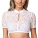thumbnail image 1 of Gibobby Lencería de encaje Día de San Valentín 1 pieza de lencería con para mujer, blusa Dirndl elegante para mujer, blusa Dirndl negra, blusa de encaje para lencería Okt(Blanco, XL), 1 of 5