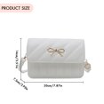 thumbnail image 2 of BOLSA DE MUJER BOWKNOT Bolso de hombro PU Bolso cuadrado de cuero PULA BOLDA DE LUXURA (BLANCA), 2 of 9