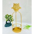 thumbnail image 4 of Metal Tea Light Candle Holder, Gold Owl Candle, Metal Home Decor, Romantic Tealight Display Tabletop Cafe Tea Light Candle Holder for Table Christmas Party Gift, 4 of 5