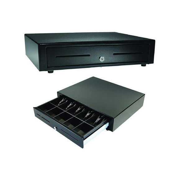 APG Vasario Cash Drawer 1915 Black 24V 5Bill 5Coin Till Cd-101A Cable Included