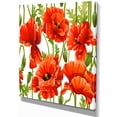 thumbnail image 2 of Seamless Pattern of Red Poppies - Floral Canvas Art Print, 2 of 3