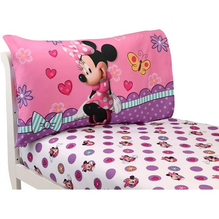Disney Cute Minnie Mouse 2-Piece Toddler Sheet Set