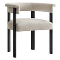 thumbnail image 3 of Side Dining Chair, Set of 2, Ivory White, Fabric, Kitchen Cafe Bistro Hospitality Restaurant, Modern Contemporary HB36861, 3 of 11